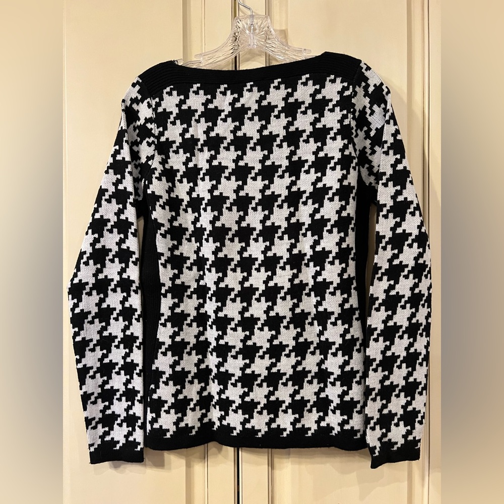 The Limited Houndstooth Sweater Size Small, Great Condition, Black Side Panels - Picture 2 of 5